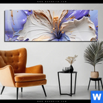 Acrylglasbild Abstrakte Blumenformen Panorama Produktvorschau mit dem Bild Abstrakte Blumenformen im Format Panorama.