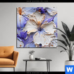 Acrylglasbild Abstrakte Blumenformen Quadrat Produktvorschau mit dem Bild Abstrakte Blumenformen im Format Quadrat.