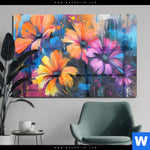 Acrylglasbild Abstrakte Blumenpracht Querformat Produktvorschau mit dem Bild Abstrakte Blumenpracht im Format Querformat.