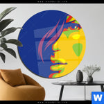 Acrylglasbild Abstrakte Frau No 1 Rund Produktvorschau mit dem Bild Abstrakte Frau No.1 im Format Rund.