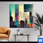 Acrylglasbild Abstrakte Skyline No 3 Quadrat Produktvorschau mit dem Bild Abstrakte Skyline No.3 im Format Quadrat.