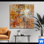 Acrylglasbild Abstrakter Bluetenzauber In Orange Quadrat Produktvorschau mit dem Bild Abstrakter Blütenzauber in orange im Format Quadrat.