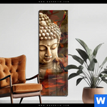 Acrylglasbild Abstrakter Buddha Blumen Schmal Produktvorschau mit dem Bild Abstrakter Buddha & Blumen im Format Schmal.