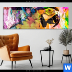 Acrylglasbild Abstrakter Papagei Panorama Produktvorschau mit dem Bild Abstrakter Papagei im Format Panorama.