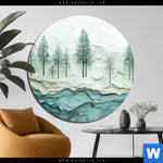 Acrylglasbild Abstrakter Wald Rund Produktvorschau mit dem Bild Abstrakter Wald im Format Rund.