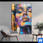 Acrylglasbild Abstraktes Frauenportraet Dilara Hochformat Produktvorschau mit dem Bild Abstraktes Frauenporträt Dilara im Format Hochformat.