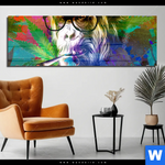 Acrylglasbild Affe Pop Art No 2 Panorama Produktvorschau mit dem Bild Affe Pop Art No.2 im Format Panorama.