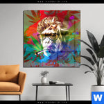 Acrylglasbild Affe Pop Art No 2 Quadrat Produktvorschau mit dem Bild Affe Pop Art No.2 im Format Quadrat.