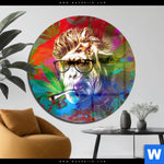 Acrylglasbild Affe Pop Art No 2 Rund Produktvorschau mit dem Bild Affe Pop Art No.2 im Format Rund.