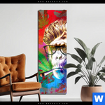 Acrylglasbild Affe Pop Art No 2 Schmal Produktvorschau mit dem Bild Affe Pop Art No.2 im Format Schmal.