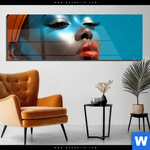 Acrylglasbild Afrikanische Frau Mit Turban Panorama Produktvorschau mit dem Bild Afrikanische Frau mit Turban im Format Panorama.