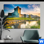 Acrylglasbild Alte Burg Mit See Querformat Produktvorschau mit dem Bild Alte Burg mit See im Format Querformat.