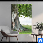 Acrylglasbild Alte Linde Auf Sommerwiese Hochformat Produktvorschau mit dem Bild Alte Linde auf Sommerwiese im Format Hochformat.