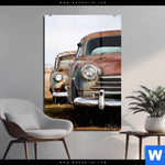 Acrylglasbild Alte Rostige Autos Hochformat Produktvorschau mit dem Bild Alte rostige Autos im Format Hochformat.