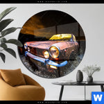 Acrylglasbild Altes Auto Rund Produktvorschau mit dem Bild Altes Auto im Format Rund.