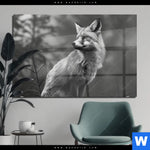 Acrylglasbild Anmutiger Fuchs Querformat Produktvorschau mit dem Bild Anmutiger Fuchs im Format Querformat.