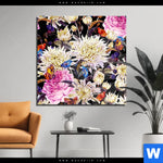 Acrylglasbild Aquarell Von Wilden Blumen Quadrat Produktvorschau mit dem Bild Aquarell von wilden Blumen im Format Quadrat.
