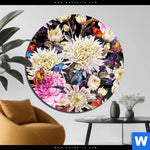 Acrylglasbild Aquarell Von Wilden Blumen Rund Produktvorschau mit dem Bild Aquarell von wilden Blumen im Format Rund.
