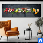 Acrylglasbild Aromen Der Weltkueche Panorama Produktvorschau mit dem Bild Aromen der Weltküche im Format Panorama.