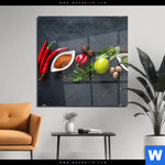 Acrylglasbild Aromen Der Weltkueche Quadrat Produktvorschau mit dem Bild Aromen der Weltküche im Format Quadrat.
