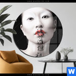 Acrylglasbild Asiatische Schoenheit Rund Produktvorschau mit dem Bild Asiatische Schönheit im Format Rund.