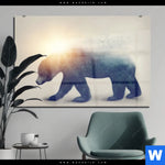 Acrylglasbild Baer Wald No2 Querformat Produktvorschau mit dem Bild Bär & Wald No.2 im Format Querformat.