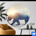 Acrylglasbild Baer Wald No2 Rund Produktvorschau mit dem Bild Bär & Wald No.2 im Format Rund.