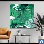 Acrylglasbild Bananenpalme Quadrat Produktvorschau mit dem Bild Bananenpalme im Format Quadrat.
