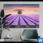 Acrylglasbild Baum Im Blumenfeld Querformat Produktvorschau mit dem Bild Baum im Blumenfeld im Format Querformat.