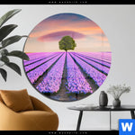 Acrylglasbild Baum Im Blumenfeld Rund Produktvorschau mit dem Bild Baum im Blumenfeld im Format Rund.