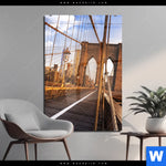 Acrylglasbild Beruehmte Brooklyn Bridge Hochformat Produktvorschau mit dem Bild Berühmte Brooklyn Bridge im Format Hochformat.