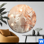 Acrylglasbild Blaetter Im Sonnenlicht Rund Produktvorschau mit dem Bild Blätter im Sonnenlicht im Format Rund.