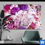 Acrylglasbild Bluehende Pfingstrosen Querformat Produktvorschau mit dem Bild Blühende Pfingstrosen im Format Querformat.