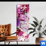 Acrylglasbild Bluehende Pfingstrosen Schmal Produktvorschau mit dem Bild Blühende Pfingstrosen im Format Schmal.