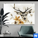 Acrylglasbild Bluetenpracht Trifft Geweih Querformat Produktvorschau mit dem Bild Blütenpracht trifft Geweih im Format Querformat.