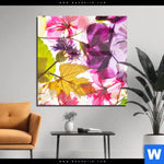Acrylglasbild Blumen Collage No 2 Quadrat Produktvorschau mit dem Bild Blumen Collage No.2 im Format Quadrat.