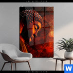 Acrylglasbild Bronze Zen Buddha Hochformat Produktvorschau mit dem Bild Bronze Zen Buddha im Format Hochformat.