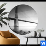 Acrylglasbild Bruecke Am Weiten Meer Rund Produktvorschau mit dem Bild Brücke am weiten Meer im Format Rund.