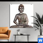 Acrylglasbild Buddha In Lotus Pose No 2 Quadrat Produktvorschau mit dem Bild Buddha in Lotus Pose No. 2 im Format Quadrat.