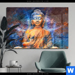 Acrylglasbild Buddha In Meditation Querformat Produktvorschau mit dem Bild Buddha in Meditation im Format Querformat.