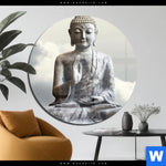 Acrylglasbild Buddha Ruhe Des Seins Rund Produktvorschau mit dem Bild Buddha - Ruhe des Seins im Format Rund.