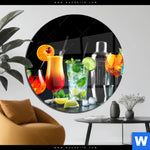 Acrylglasbild Bunte Cocktailtraeume Rund Produktvorschau mit dem Bild Bunte Cocktailträume im Format Rund.