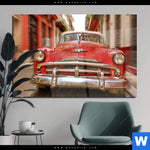 Acrylglasbild Bunte Vintage Oldtimer Querformat Produktvorschau mit dem Bild Bunte vintage Oldtimer im Format Querformat.