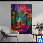 Acrylglasbild Bunter Buddha Hochformat Produktvorschau mit dem Bild Bunter Buddha im Format Hochformat.