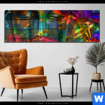 Acrylglasbild Bunter Buddha Panorama Produktvorschau mit dem Bild Bunter Buddha im Format Panorama.