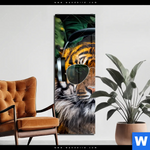 Acrylglasbild Cooler Tiger Schmal Produktvorschau mit dem Bild Cooler Tiger im Format Schmal.