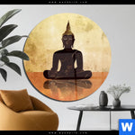 Acrylglasbild Dark Buddha Rund Produktvorschau mit dem Bild Dark Buddha im Format Rund.