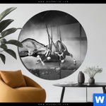 Acrylglasbild Das Duell Rund Produktvorschau mit dem Bild Das Duell im Format Rund.