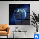 Acrylglasbild Die Erde Quadrat Produktvorschau mit dem Bild Die Erde im Format Quadrat.