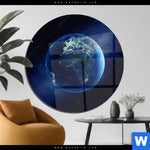 Acrylglasbild Die Erde Rund Produktvorschau mit dem Bild Die Erde im Format Rund.
